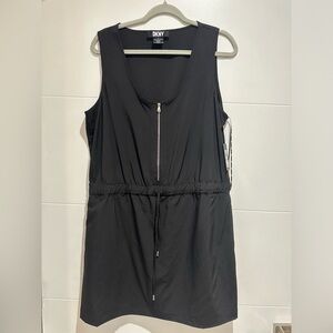 DKNY midi dress with zipper front